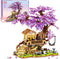 Sitodier Cherry Blossom Tree House Building Toy, 880pcs Cherry Blossom Bonsai Building Set