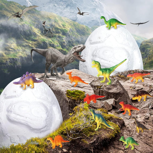 kolegend Dino Eggs Dig Kit, 12 Pack Dinosaur Eggs Excavation Set, Easter Gift Science Experiments for Kids