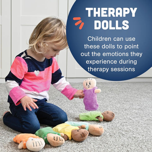 6-Piece Set Set, Constructive Playthings Expression Plush Baby Dolls for Social Emotional Learning, Plush Multicultural