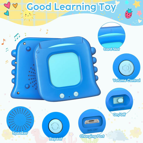 Kids Toddler Talking Flash Cards with 224 Sight Words, Montessori Toys, Speech Therapy, Educational Gifts for Ages 1-5