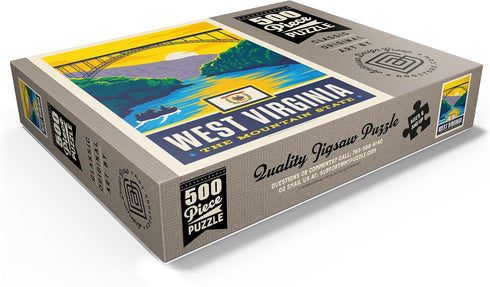 MyPuzzle West Virginia: The Mountain State - Premium 500 Piece Jigsaw Puzzle for Adults