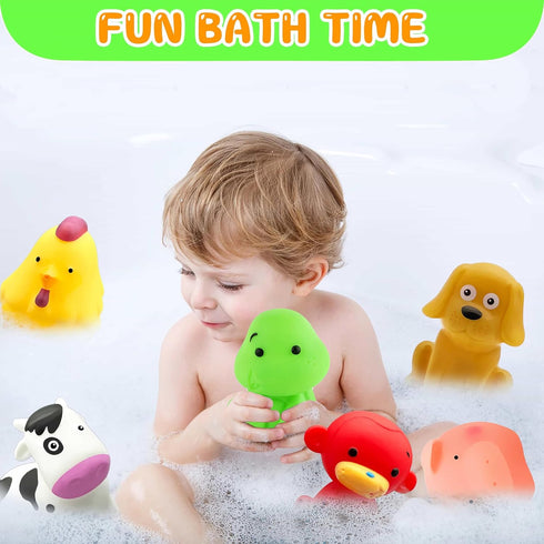 Bathtub Toys for Toddlers 1-3 - Mold Free No Hole Baby Kids Infant Bath Toys 6-12-18-24 Months Water Pool Toys Age 1 2 3 4 5 6 Shower Gifts for Boys Girls 1-6 Year Old Newborn Bathtime Essentials