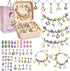 Charm Bracelet Making Kit for Girls 8-12, DIY Bead Jewelry Kit with Box, Unicorn Mermaid Arts and Crafts