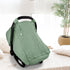Summer 2 Pack Hooyax Muslin Baby Bundle - Breathable Car Seat Cover & Nursing Pillow Slipcover, Breathable