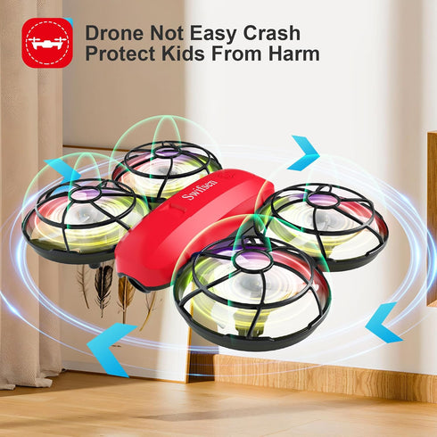 Swifsen 3D Mode,2 Drone with Camera for Kids and Beginner,Birthday Gift Toy for Boys and Girl,Indoor Quadcopter Plane
