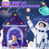 3pc Space Ship Kids Play Tent, Crawl Tunnel, Ball Pit for Toddlers, Indoor Outdoor Playhouse for Ages 3-7