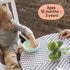 3-Point Ingenuity SmartClean Toddler Booster Seat for Kitchen Chair Lightweight for on-the-go, Easy-Clean, Harness