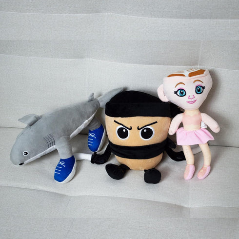 TJLMCORP Italian Brainrot Plush Toys Capuccino Assassino Cool Stuffed Animals Cute Black Samurai Plushie Weird Stuff