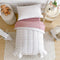 Joyreap 4 Piece Cotton Toddler Bedding Set for Girls, Flower Stripes Boho Design,