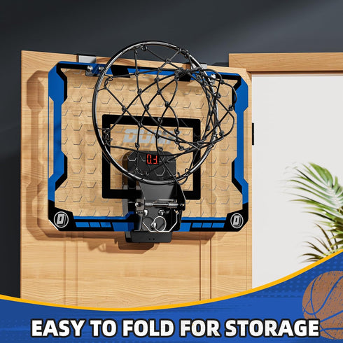 Over The Door Mini Basketball Hoop for Kids, Indoor Basketball Hoop with Scoreboard & 4 Balls, Sport Toys Gifts for