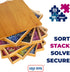 LOLO TOYS 8 8 Inch, 1500 Premium Wooden Puzzle Trays Stackable x Sort up to Pieces Durable Sorting Tray Organizer
