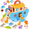 Toddlers Noah's Ark Toys with Wooden Animal Shape Sorters, Baptism Gifts for