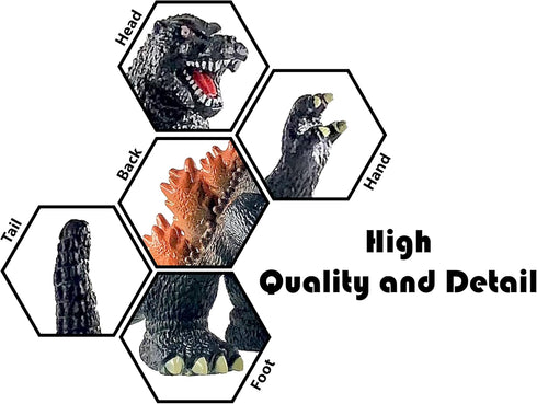 TwCare Burning Godzilla 1995, King of The Monsters Movable Joints Action Figures, Birthday Gift for Kids