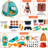 Set 50pcs Set Qtioucp Kids Camping with Tent & Space Projector Flashlight- Outdoor Campfire Toy for Toddlers Kids