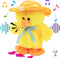 Hopearl Talking Singing Duck Toy - Repeats What You Say, Walking Duckling Electric Interactive Toy for Toddlers