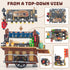 Set, Set, 14+, (951 HIGH GODO Japan Street Mini Building MOC Cute Takoyaki Shop Creative Japanese Architecture