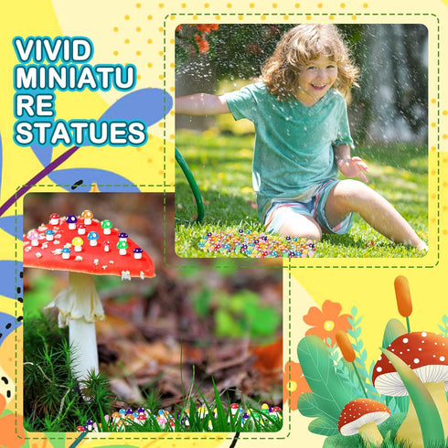 Deekin 100 Pcs Mini Resin Ducks, Tiny Mushrooms Miniature Duck Figures for DIY Craft Micro Landscape Decoration