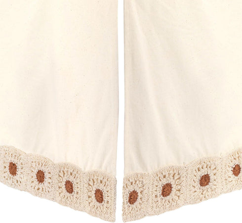 Crane Baby Crochet Crib Skirt, Cream Bed Skirt for Nursery Cribs, Neutral