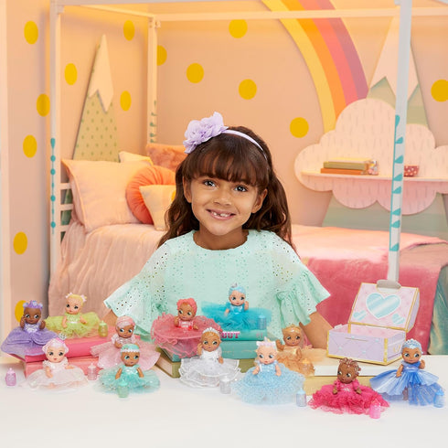 Baby Born Surprise Small Dolls Series 8 - Unwrap Surprise Collectible Baby Doll with 3 Water Surprises, Gemstone-Themed Dress, Color Change Diaper, Treasure Chest Packaging, for Kids Ages 4 & Up