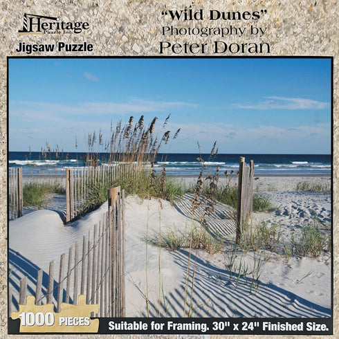 1000 30x24 inches, 1000 Heritage Puzzle Inc. Wild Dunes Piece Puzzle - Beach Theme Jigsaw for Adults, Ocean Puzzles