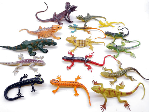 Lizards Toys 15pcs Realistic Lizard Chameleon Reptile Figure Play Set