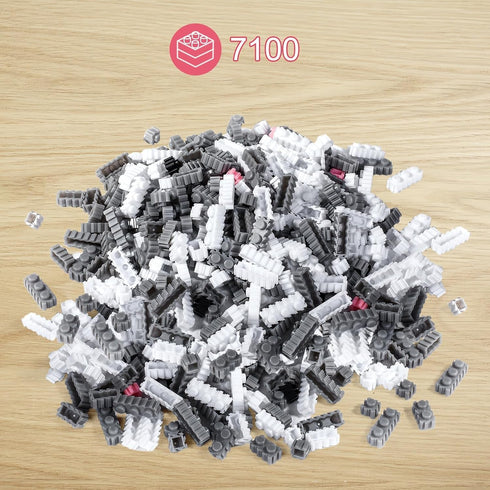 7100 Set 3D Schnauzer Dog Piece Micro Building Blocks for Teens & Adults Advanced Construction Kit, STEM Fine-Motor