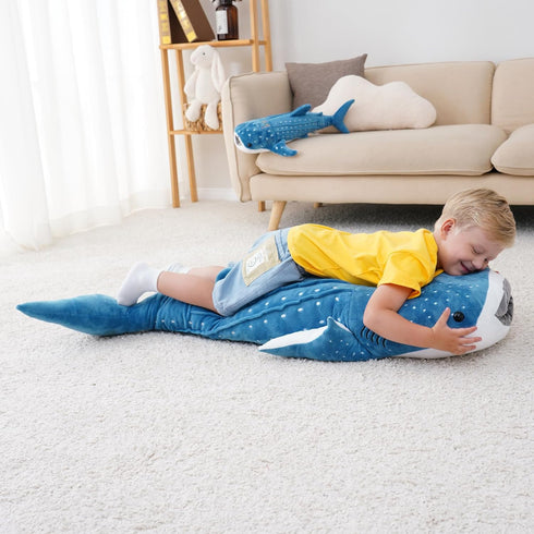 39inch Whale Shark Stuffed Animal Plush Pillow Toy, Realistic Big Whale Shark Plush Huge Stuffed Whales