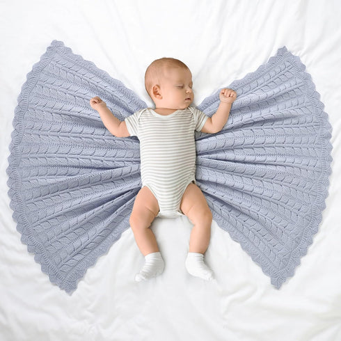 Neiwech Cozy 30x40 Inch Cotton Baby Blanket Knit Soft Lightweight Stroller Crib Nursery Receiving Swaddling Blankets