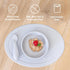 ezpz Tiny Bowl (Blue) - Silicone Suction Placemat + Bowl for Infants, Baby Led Weaning Supplies
