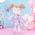 Gloveleya Baby Doll, I Love You Gifts, Soft Toy Plush Dolls, Purple Flocking Heart Girl 16 Inches