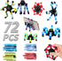 Hdnpea Easter Basket Stuffers for Kids, 72PCS Glow Transformable Fidget Spinners for Kids