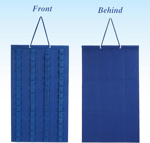 Hanging Storage Organizer for Toy Cars, Felt Display Case Holds Up to 60 Toy Cars (Without Accessories) in Blue