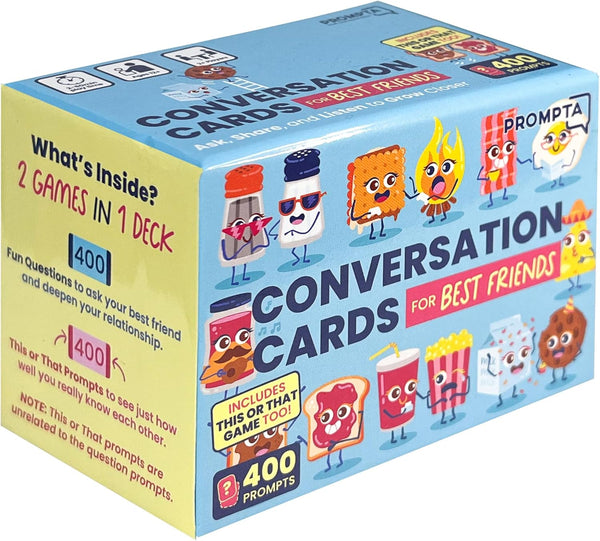 Conversation Cards for Best Friends - 400 BFF Questions and Fun This or That Topics for Adults and Teens
