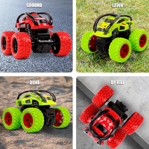 YINSHENG Pull Back Cars Toys for Boys Age 2-6, Monster Trucks for 2-5 Year Olds, 360° Rotating Cars Gifts