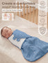 100% 0-3 3-Way 0.5, 2 Pack Unnivoll Newborn Sleep Sack Swaddle Cotton Baby Swaddle Months, Adjustable Wearable Blanket