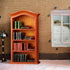 27 Pieces 1:12 Scale Miniatures Dollhouse Books with 1 Wooden Bookcase Dollhouse Furniture
