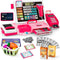 Kids Cash Register Toy Playset, Toddler Prentend Play Store with Real Calculator