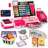 Kids Cash Register Toy Playset, Toddler Prentend Play Store with Real Calculator
