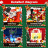 Set-1461PCS Countdown Sets Christmas Train Building Block Surprise Christmas Toys with LED Light Collectible Holiday