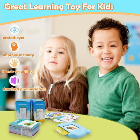 510 Words Alphabet Talking Flash Cards - Educational Interactive Toy for 3-8 Year Olds, Birthday Gifts for Kids