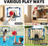 Indoor Basketball Hoop for Kids - Over The Door Mini Hoops with LED Light, Scoreboard & 4 Balls, Gifts for Ages 5-12