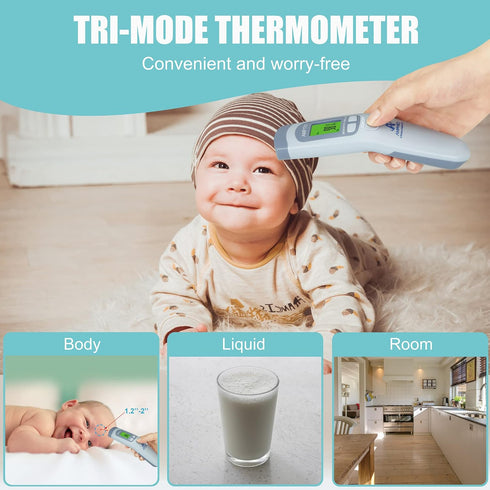 Non-Contact Forehead Thermometer Amplim for Kids and Adults - Touchless Digital Fever Thermometer