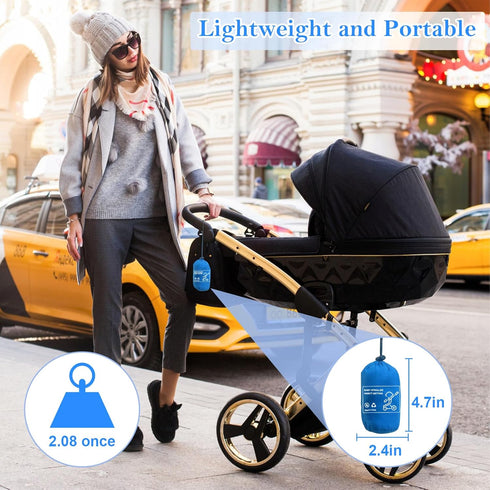 South to East Mosquito Net for Stroller, Portable Baby Bug Netting with Storage Bag, Breathable for Travel (White)