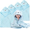kmilro Baby Hooded Towels 4 Pack Unisex Bath Essentials 31.5x31.5 in Coral
