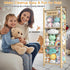 POOSIDE 53.5" 40 Stuffed Animal Storage Organizer, Solid Wood Zoo Toy Holder for Kids Bedroom, Nursery & Playroom