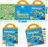 Reusable Sticker Books for Kids - Travel Removable Toddler Vehicle Sticker Books for 3-5 Year Olds, Educational