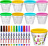 Meanplan 28 Pcs Spring Crafts 16 Spring DIY Flower Pots Paint Your