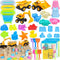FHOZGECY Beach Toys, Sand Toys for Kids Boys and Girls with 3 Construction