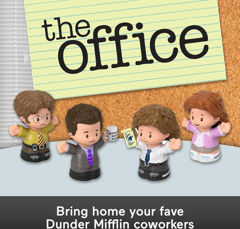 Little People Collector The Office US TV Show, Special Edition Set for Adults & Fans, 4 Figures in Display Package