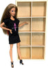Eledoll Dollhouse Furniture Wood Grid Shelf - 1:6 Scale Doll Furniture for Collectible Miniatures, 2-Pack